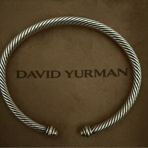 David Yurman Twisted Cable Sterling Cuff with Gold Accents